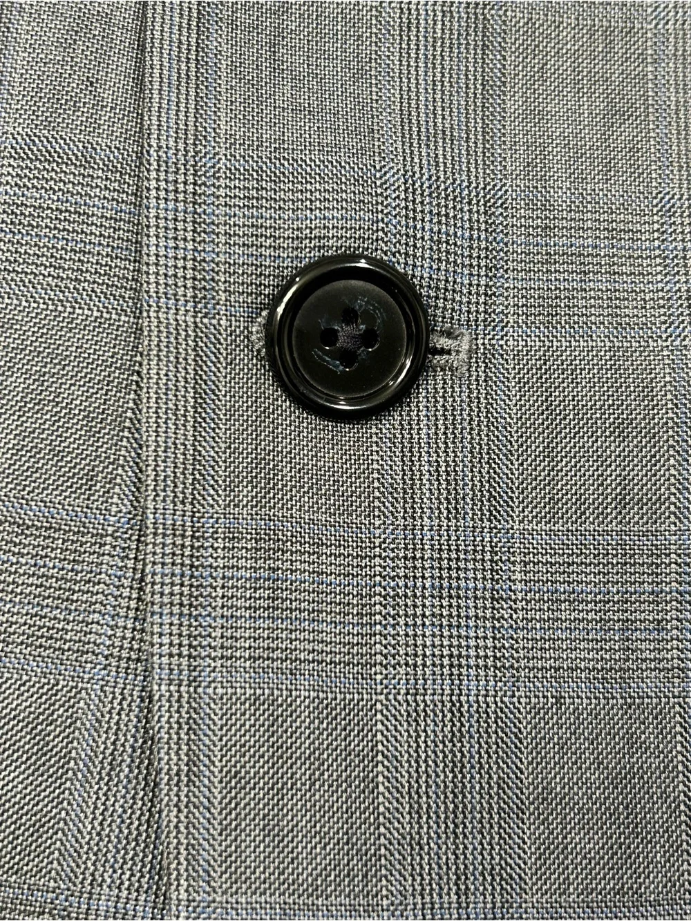 Jos. A. Bank Signature Collection Men's Gray Plaid Two-Piece Suit 48R Wool Silk